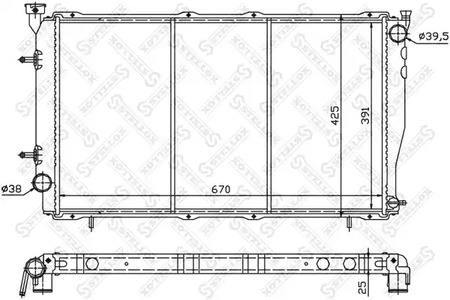 Радиатор системы охлаждения STELLOX 10-25382-SX