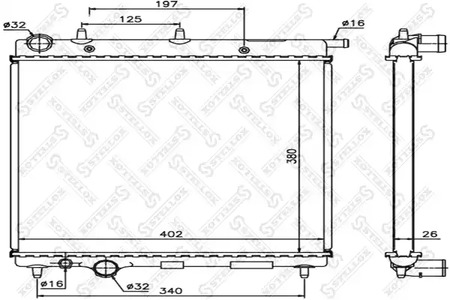 Радиатор охлаждение двигателя