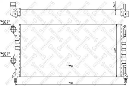 Радиатор системы охлаждения STELLOX 10-25712-SX