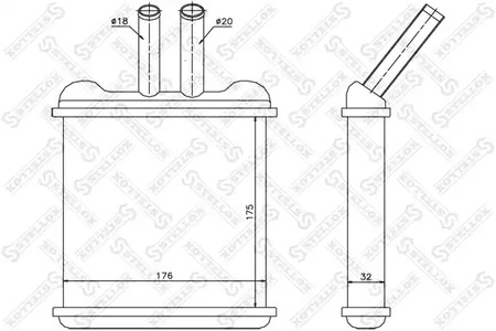 Теплообменник отопления салона STELLOX 10-35074-SX