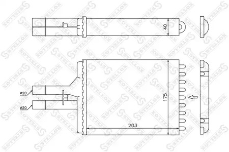 Теплообменник отопления салона STELLOX 10-35076-SX
