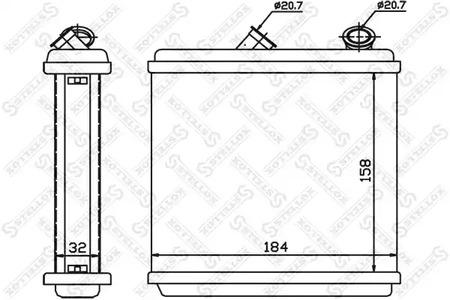 Теплообменник отопления салона STELLOX 10-35128-SX