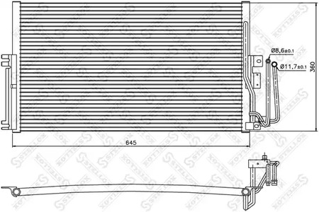 Конденсатор кондиционера STELLOX 10-45008-SX