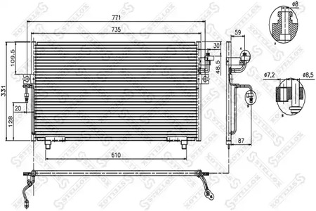 Конденсатор кондиционера STELLOX 10-45018-SX