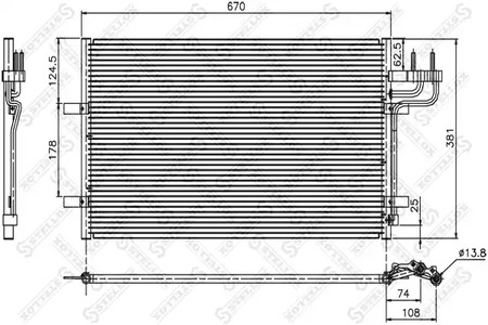 Конденсатор кондиционера STELLOX 10-45036-SX