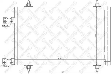 Конденсатор кондиционера STELLOX 10-45039-SX