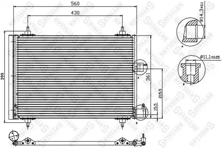 Конденсатор кондиционера STELLOX 10-45057-SX