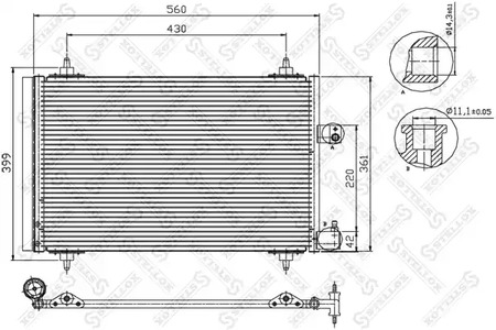 Конденсатор кондиционера STELLOX 10-45067-SX