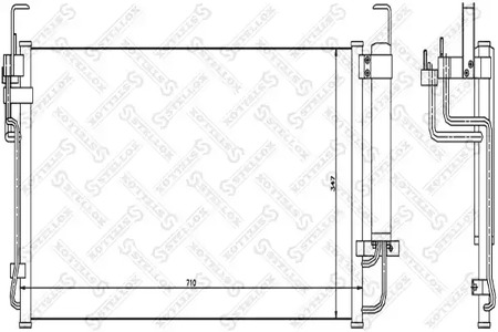 Конденсатор кондиционера STELLOX 10-45107-SX