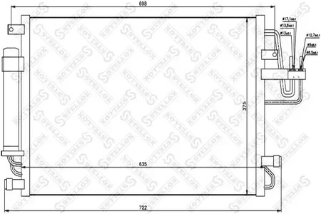 Конденсатор кондиционера STELLOX 10-45108-SX