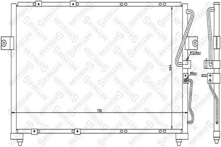 Конденсатор кондиционера STELLOX 10-45112-SX