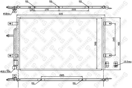 Конденсатор кондиционера STELLOX 10-45179-SX