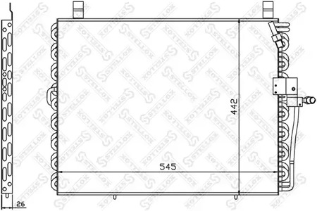 Конденсатор кондиционера STELLOX 10-45292-SX
