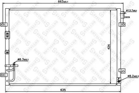 Радиатор кондиционера STELLOX 10-45365-SX