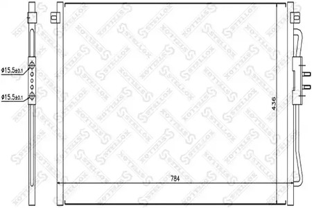 Конденсатор кондиционера STELLOX 10-45375-SX