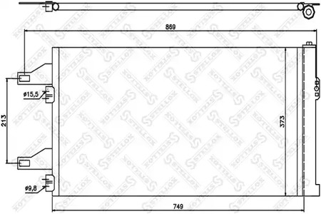 Конденсатор кондиционера STELLOX 10-45407-SX