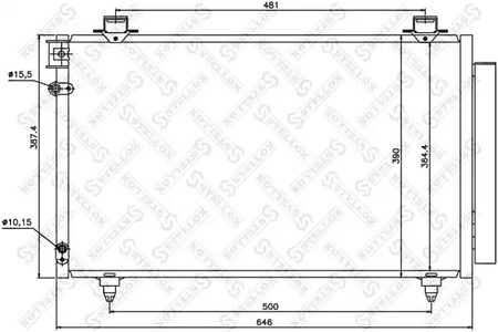 Конденсатор кондиционера STELLOX 10-45571-SX