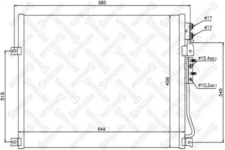 Конденсатор кондиционера STELLOX 10-45576-SX