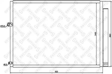 Конденсатор кондиционера STELLOX 10-45615-SX