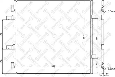 Конденсатор кондиционера STELLOX 10-45631-SX