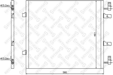 Конденсатор кондиционера STELLOX 10-45666-SX