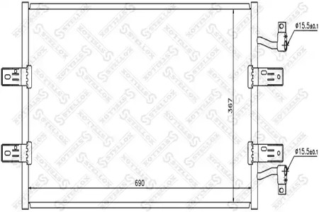 Конденсатор кондиционера STELLOX 10-45667-SX
