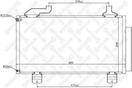 Конденсатор кондиционера STELLOX 10-45672-SX