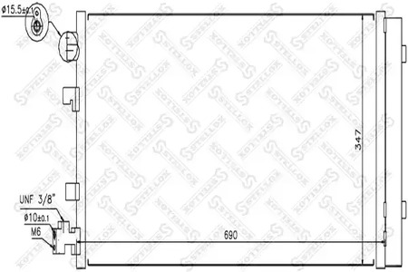 Конденсатор кондиционера STELLOX 10-45673-SX