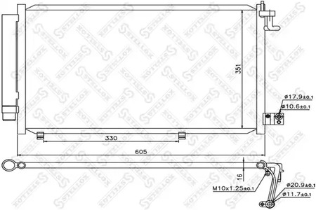 Конденсатор кондиционера STELLOX 10-45697-SX