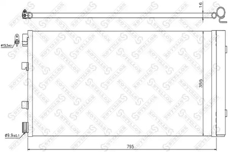 Радиатор кондиционера STELLOX 10-45737-SX