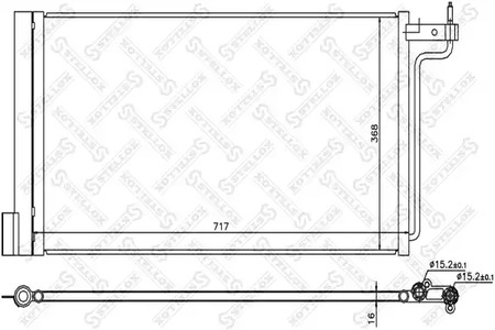 Радиатор кондиционера STELLOX 10-45739-SX