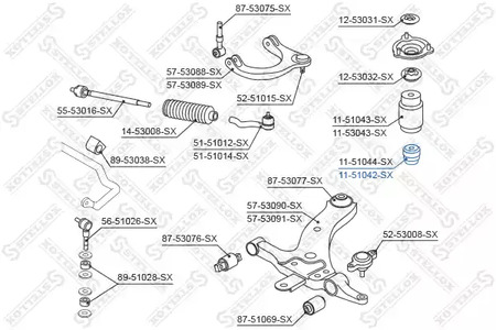 Буфер амортизатора STELLOX 11-51042-SX