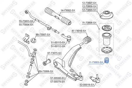 Отбойник амортизатора STELLOX 11-73003-SX