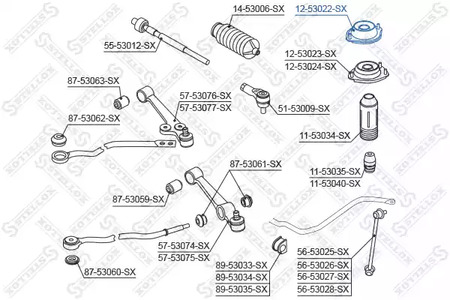 Опора амортизатора STELLOX 12-53022-SX