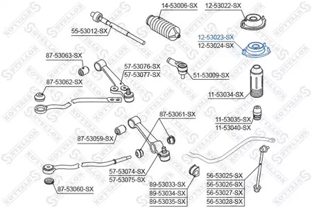 Опора амортизатора STELLOX 12-53023-SX
