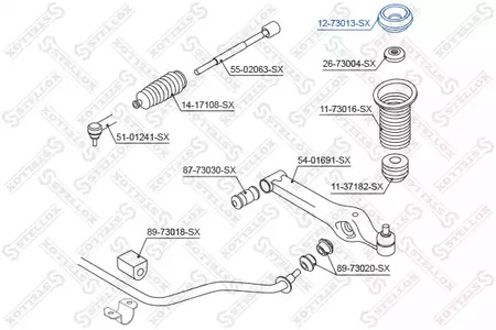 Опора стойки амортизатора STELLOX 12-73013-SX