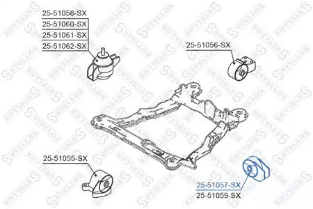 Опора мкпп STELLOX 25-51057-SX