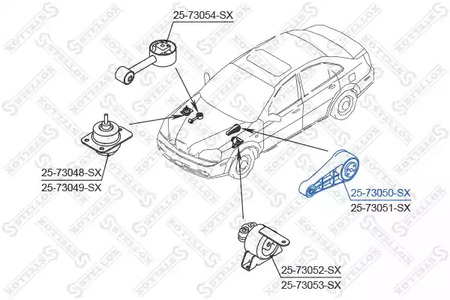 Опора двигателя STELLOX 25-73050-SX