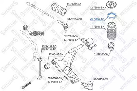 Опора стойки амортизатора STELLOX 26-73003-SX