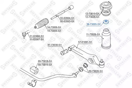 Амортизатор подвески STELLOX 26-73005-SX