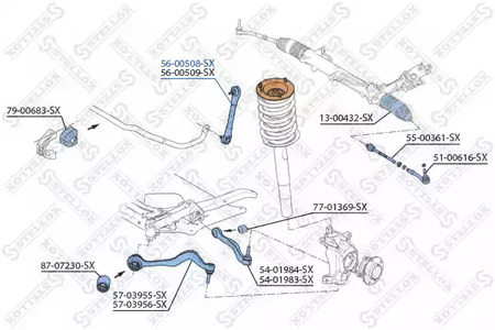Тяга стабилизатора STELLOX 56-00508-SX
