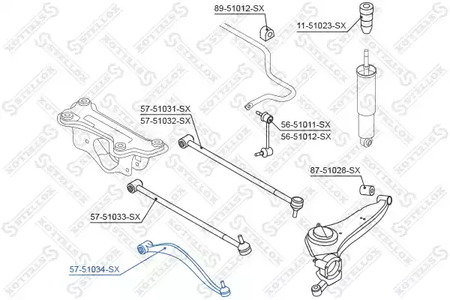 Рычаг независимой подвески колеса подвескы колеса STELLOX 57-51034-SX