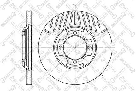 Диск тормозной передний вентилируемый STELLOX 6020-3216V-SX