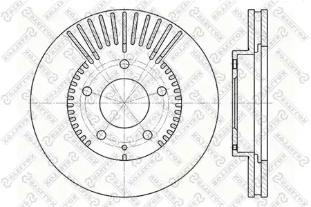 Диск тормозной передний вентилируемый STELLOX 6020-3254V-SX