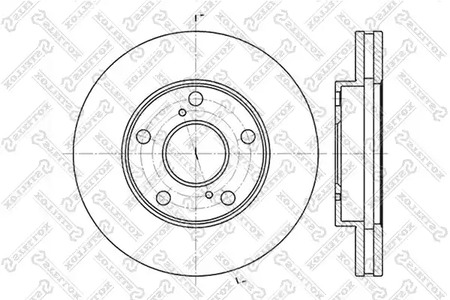 Тормозной диск STELLOX 6020-4547V-SX