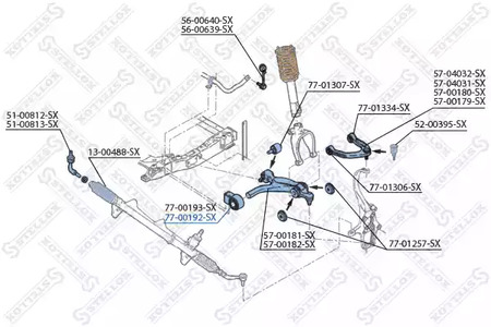 Сайлентблок STELLOX 77-00192-SX