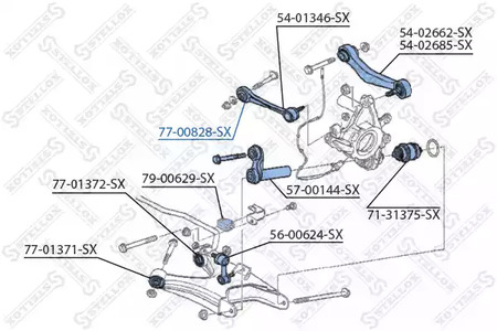 Подвеска рычага независимой подвески колеса STELLOX 77-00828-SX