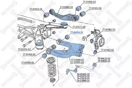 Рычаг независимой подвески колеса STELLOX 77-00934-SX