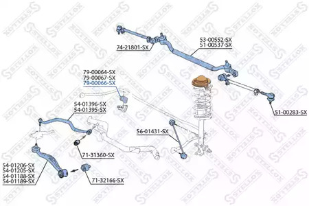 Опора стабилизатора STELLOX 79-00066-SX