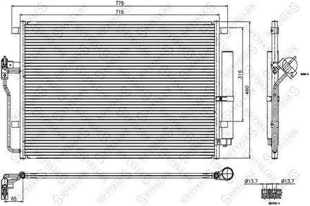 Конденсатор кондиционера STELLOX 87-28002-SX